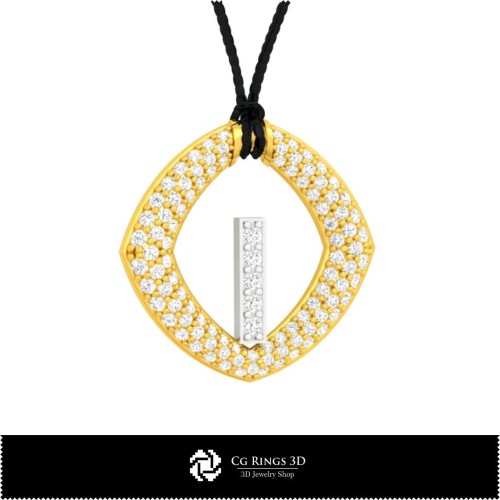 Pendentif 3D CAO avec lettre I Maison, Bijoux 3D CAO, Pendentifs 3D CAO, Pendentifs lettre 3D