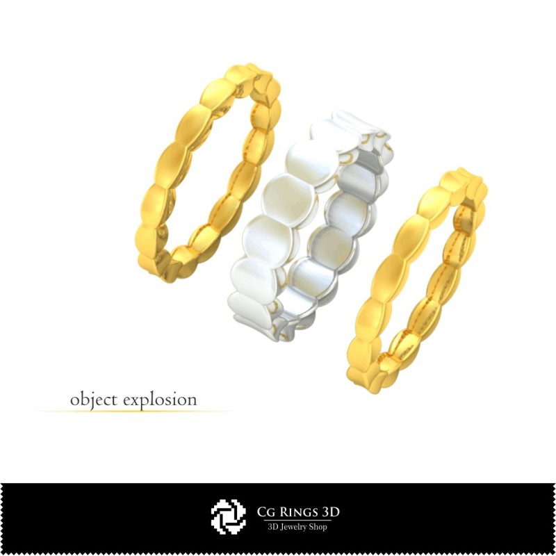 Anello nuziale 3D CAD per la casa, Gioielleria 3D CAD, Anelli 3D CAD, Fedi nuziali 3D, Fedi eternity 3D
