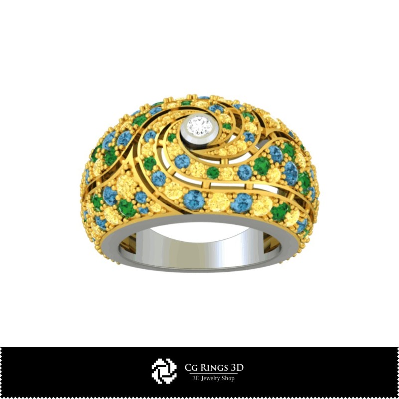 3D CAD Gemstone Rings Home, Precious Gemstone Rings 3D, Jewelry 3D CAD, Rings 3D CAD , Fashion Rings 3D, Cocktail Rings 3D