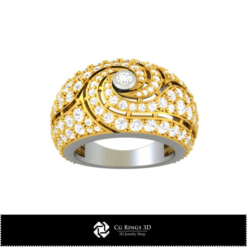3D-CAD-Edelsteinringe Zuhause, kostbare Edelsteinringe 3D, Schmuck 3D-CAD, Ringe 3D-CAD, Fashion-Ringe 3D, Cocktailringe 3D