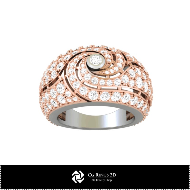 Anelli con Pietre Preziose 3D CAD, Anelli con Gemme Preziose 3D, Gioielleria 3D CAD, Anelli 3D CAD, Anelli alla Moda 3D, Anelli