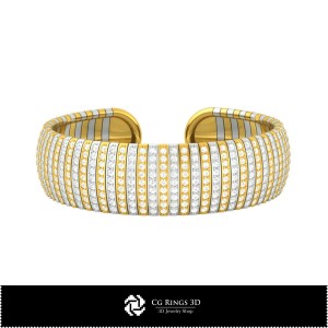 Bracciale 3D CAD con diamanti Home, Gioielleria 3D CAD, Bracciali 3D CAD, Bracciali con diamanti 3D, Bracciale rigido 3D