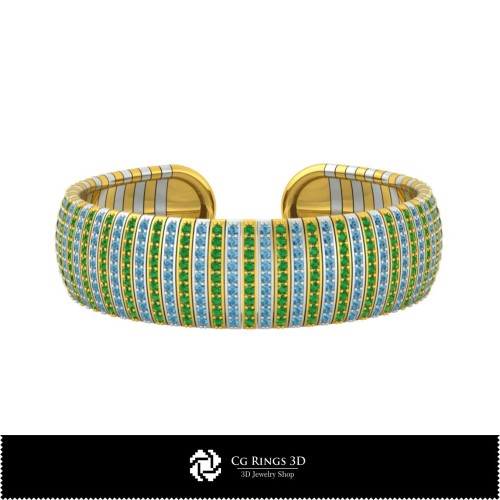 Bracelet 3D CAO avec diamants Accueil, Bijoux 3D CAO, Bracelets 3D CAO, Bracelets diamants 3D, Bracelet manchette 3D