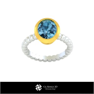 Anello a sfera 3D CAD Casa, Gioielli 3D CAD, Anelli 3D CAD, Anelli con diamante 3D 2
