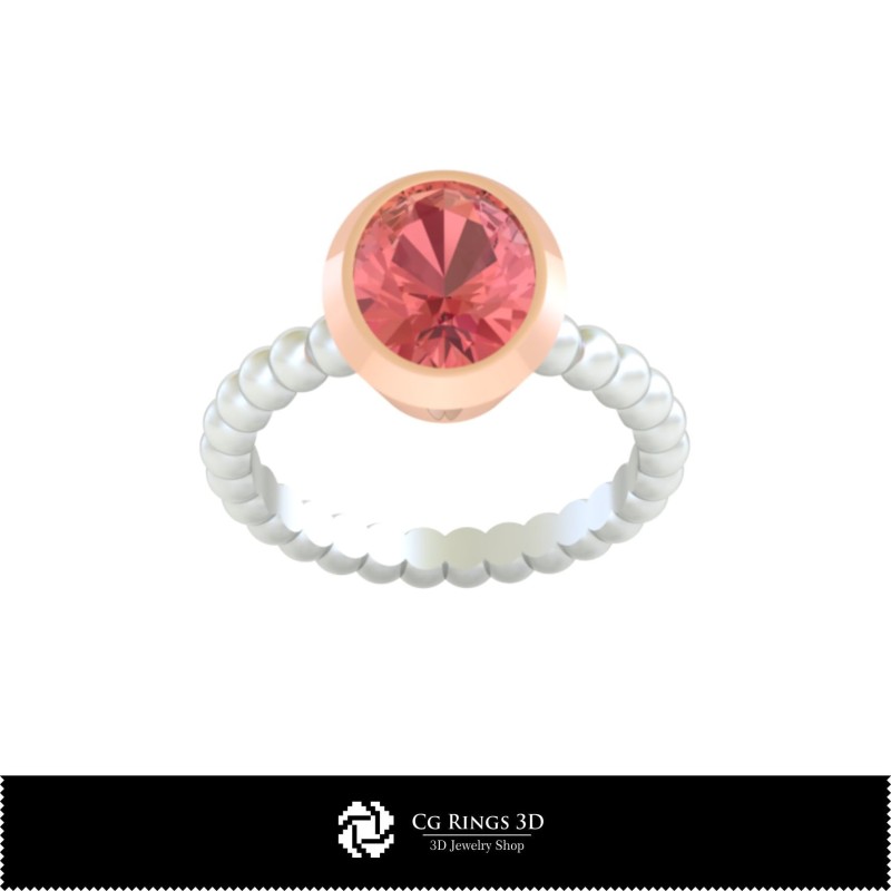 Bague sphérique 3D CAO pour la maison, Bijoux 3D CAO, Bagues 3D CAO, Bagues en diamants 3D