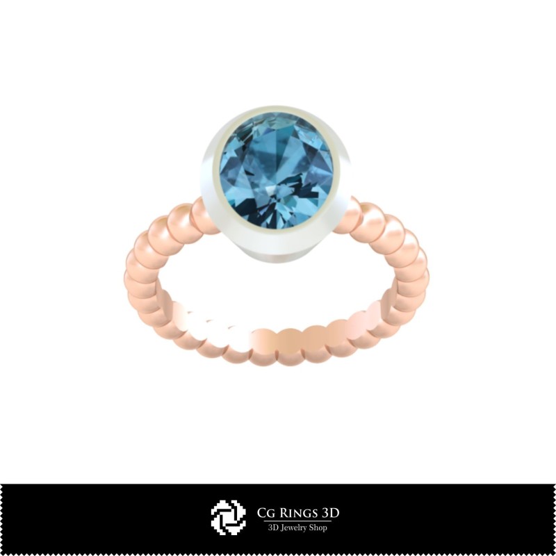 Bague sphérique 3D CAO pour la maison, Bijoux 3D CAO, Bagues 3D CAO, Bagues en diamants 3D