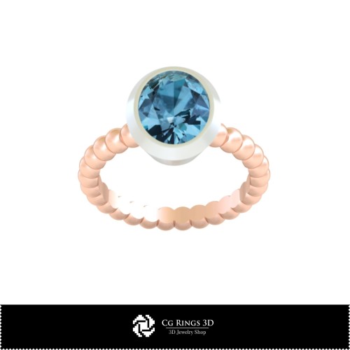 Bague sphérique 3D CAO pour la maison, Bijoux 3D CAO, Bagues 3D CAO, Bagues en diamants 3D
