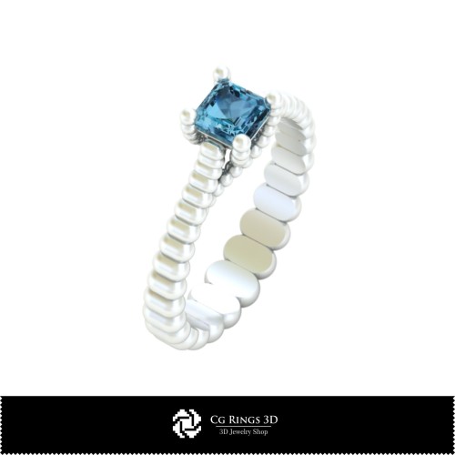 Anneau sphère 3D CAO pour la maison, Joaillerie 3D CAO, Bagues 3D CAO, Bagues en diamant 3D