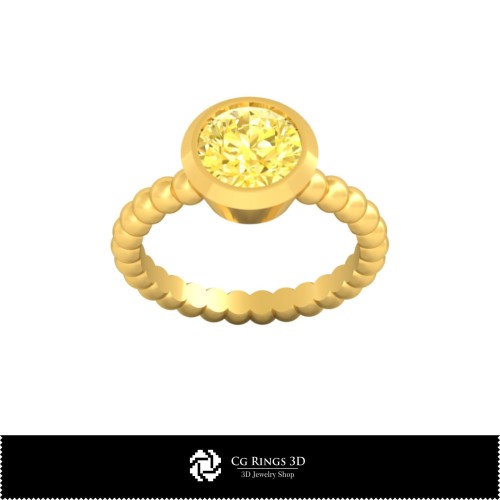 Inele cu model 3D CAD Ball Ring pentru casă, Bijuterii 3D CAD, Inele 3D CAD, Inele cu diamante 3D