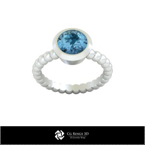 Bague 3D CAO Ball, Joaillerie 3D CAO, Bagues 3D CAO, Bagues en diamant 3D 2