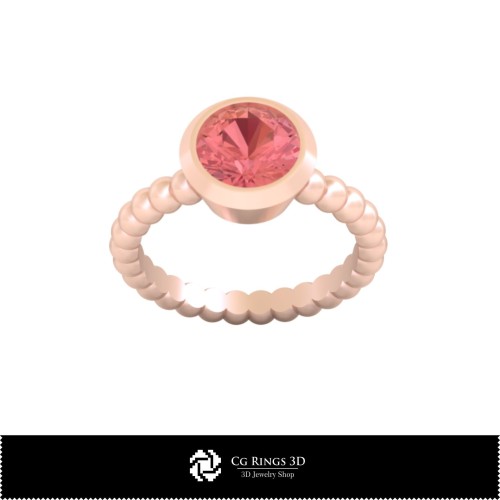 Bague 3D CAO Ball, Joaillerie 3D CAO, Bagues 3D CAO, Bagues en diamant 3D