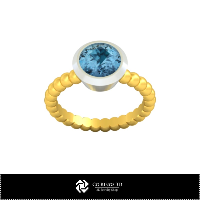 Bague sphérique 3D CAO pour la maison, Joaillerie 3D CAO, Bagues 3D CAO, Bagues en diamant 3D