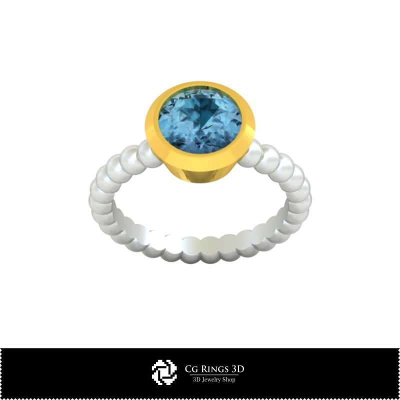 Anello con sfera 3D CAD per la casa, Gioielleria 3D CAD, Anelli 3D CAD, Anelli con diamante 3D