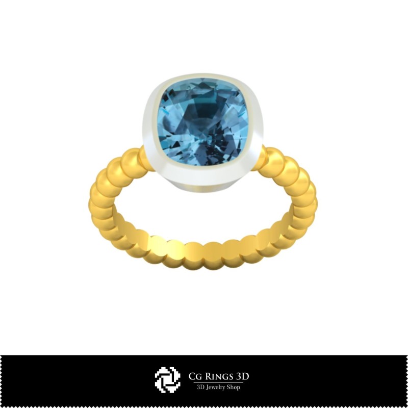 Anneau sphérique 3D CAO maison, Bijoux CAO 3D, Bagues CAO 3D, Bagues en diamant 3D