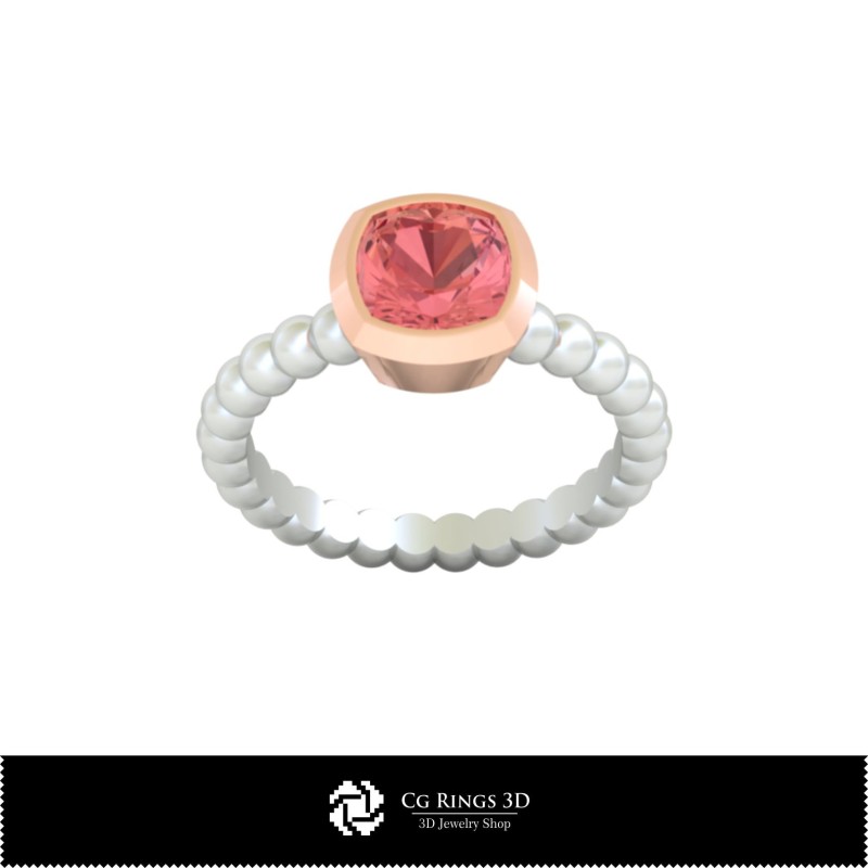 3D CAD 球形戒指 家居、珠宝 3D CAD、戒指 3D CAD、钻戒 3D