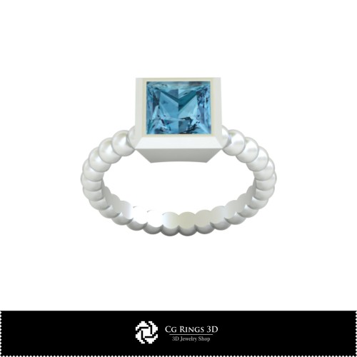 Anillo de bola 3D CAD para el hogar, Joyería 3D CAD, Anillos 3D CAD, Anillos de diamantes 3D