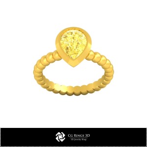 Anneau boule 3D CAO pour la maison, Bijoux 3D CAO, Bagues 3D CAO, Bagues en diamant 3D