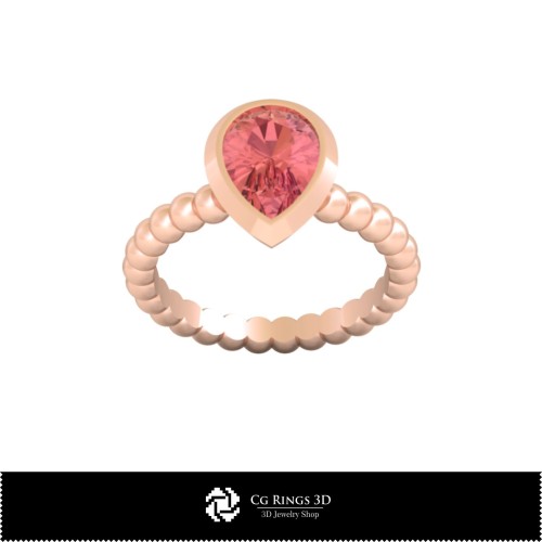 Anillo de bola 3D CAD para el hogar, Joyería 3D CAD, Anillos 3D CAD, Anillos de diamante 3D