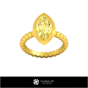 Bague sphérique 3D CAO pour la maison, Joaillerie 3D CAO, Bagues 3D CAO, Bagues à diamant 3D