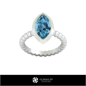 Bague sphérique 3D CAO pour la maison, Joaillerie 3D CAO, Bagues 3D CAO, Bagues à diamant 3D 2