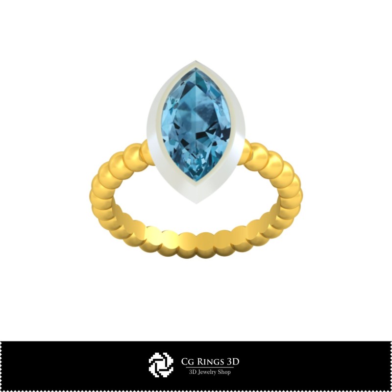 Bague sphérique 3D CAO pour la maison, Bijoux 3D CAO, Bagues 3D CAO, Bagues en diamant 3D