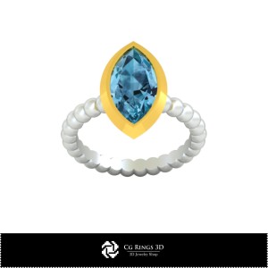 Bague sphérique 3D CAO pour la maison, Bijoux 3D CAO, Bagues 3D CAO, Bagues en diamant 3D 2
