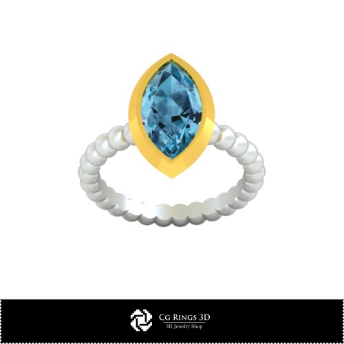 Bague sphérique 3D CAO pour la maison, Bijoux 3D CAO, Bagues 3D CAO, Bagues en diamant 3D