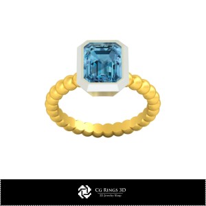 Bague sphérique 3D CAO Maison, Bijoux 3D CAO, Bagues 3D CAO, Bagues en diamant 3D