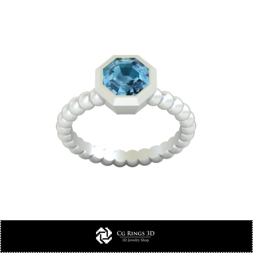 Anillo 3D CAD Bola para el hogar, Joyería 3D CAD, Anillos 3D CAD, Anillos de diamantes 3D
