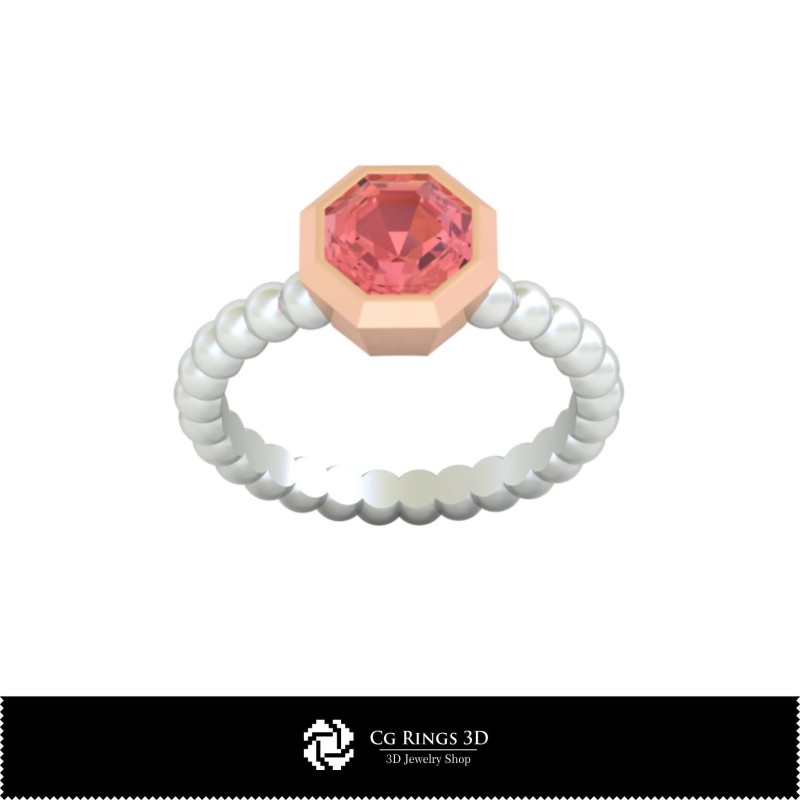 Anillo de bola 3D CAD para el hogar, Joyería 3D CAD, Anillos 3D CAD, Anillos de diamantes 3D