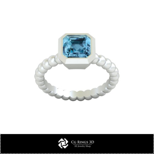 Anello a palla 3D CAD Home, Gioielli 3D CAD, Anelli 3D CAD, Anelli con diamanti 3D