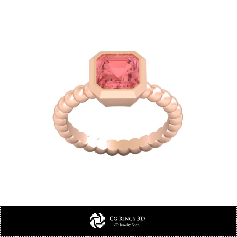 Anillo 3D CAD Bola para el Hogar, Joyería 3D CAD, Anillos 3D CAD, Anillos de Diamante 3D