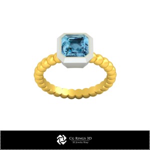 Bague sphérique 3D CAO pour la maison, Joaillerie 3D CAO, Bagues 3D CAO, Bagues en diamant 3D
