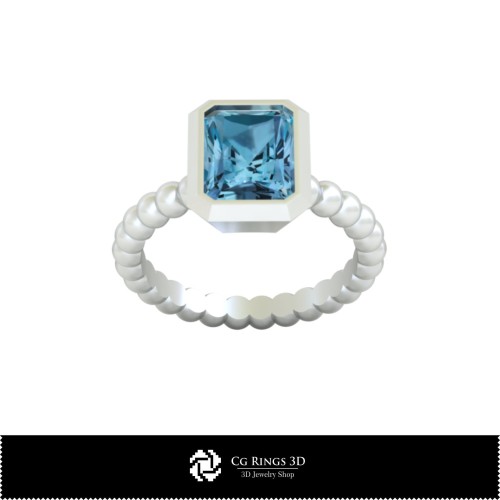 Anneau sphérique 3D CAO pour la maison, Joaillerie CAO 3D, Bagues CAO 3D, Bagues en diamant 3D