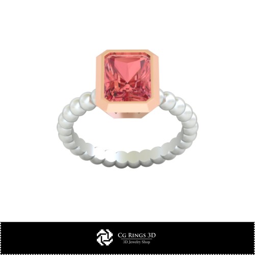 Anello a sfera 3D CAD Casa, Gioielli 3D CAD, Anelli 3D CAD, Anelli con diamante 3D