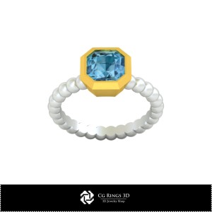 Anillo de bola 3D CAD para el hogar, Joyería 3D CAD, Anillos 3D CAD, Anillos de diamantes 3D 2