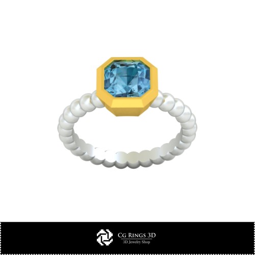Anillo de bola 3D CAD para el hogar, Joyería 3D CAD, Anillos 3D CAD, Anillos de diamantes 3D