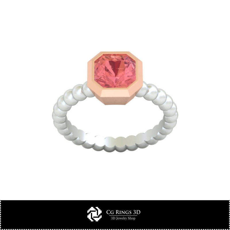 Anillo de bola 3D CAD para el hogar, Joyería 3D CAD, Anillos 3D CAD, Anillos de diamantes 3D