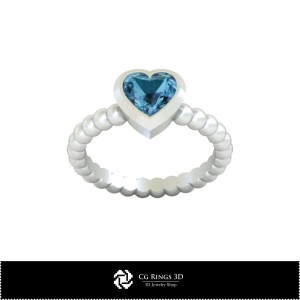Inel cu bilă 3D CAD pentru casă, Bijuterii 3D CAD, Inele 3D CAD, Inele cu diamante 3D 2