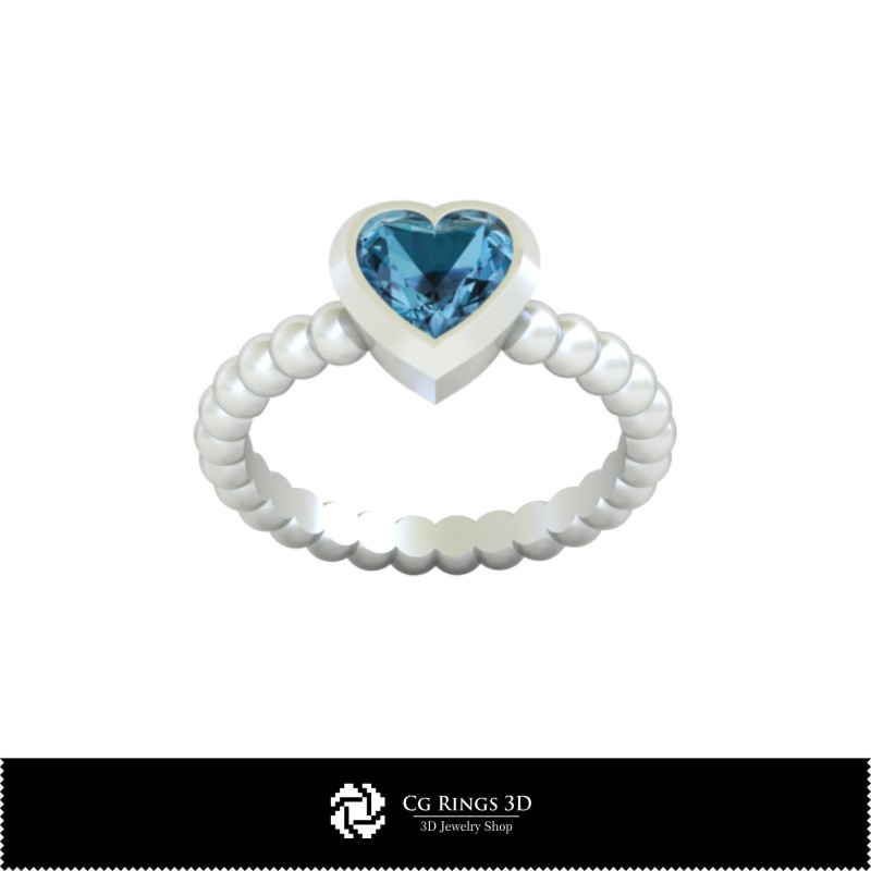 Bague sphérique 3D CAO pour la maison, Bijoux 3D CAO, Bagues 3D CAO, Bagues en diamant 3D