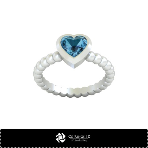 Anillo 3D CAD Bola para Hogar, Joyería 3D CAD, Anillos 3D CAD, Anillos de Diamante 3D
