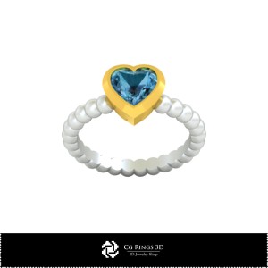 Inele 3D CAD — inel cu balon/ball, bijuterii 3D CAD, inele 3D CAD, inele cu diamante 3D 2