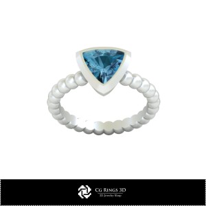 Bague sphérique 3D CAO Maison, Bijoux 3D CAO, Bagues 3D CAO, Bagues en diamant 3D 2