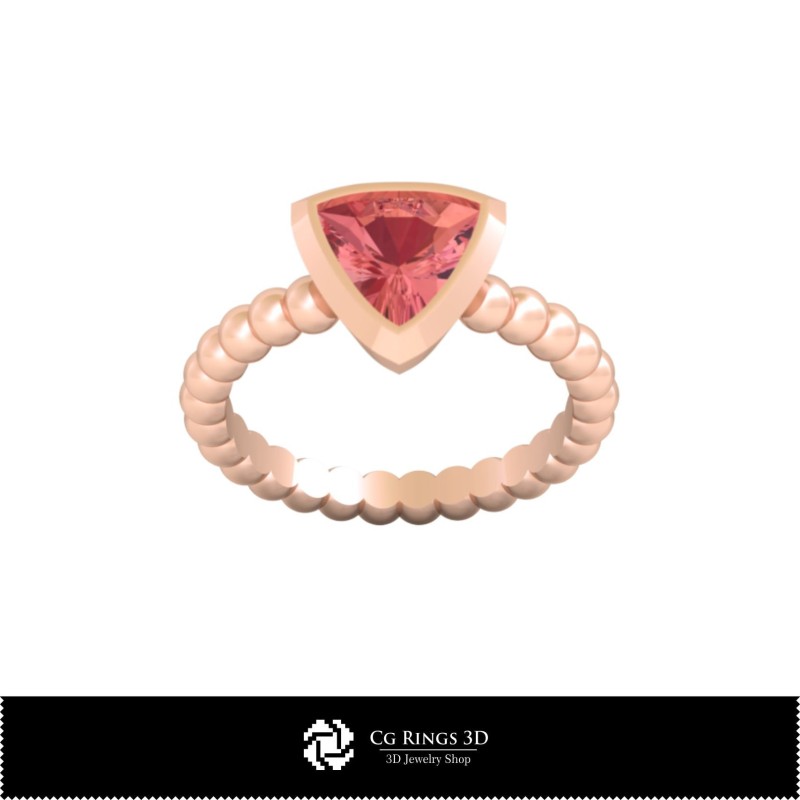 Anillo doméstico 3D CAD, Joyería 3D CAD, Anillos 3D CAD, Anillos de diamantes 3D