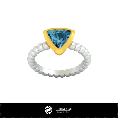 Bague à anneau 3D CAO pour la maison, Bijoux 3D CAO, Bagues 3D CAO, Bagues en diamant 3D