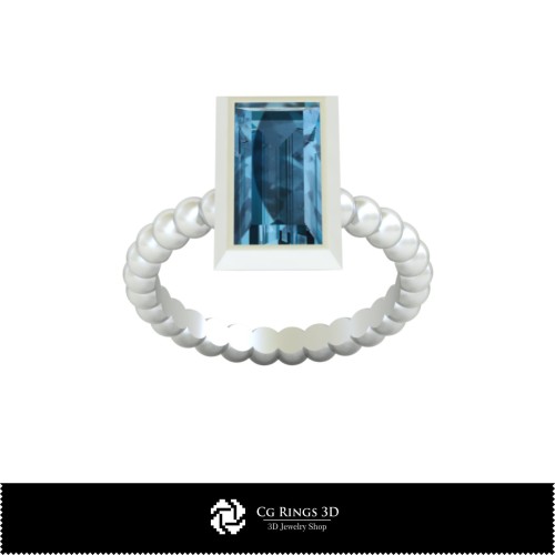 Anillo con bola CAD 3D para el hogar, Joyería CAD 3D, Anillos CAD 3D, Anillos de diamantes CAD 3D