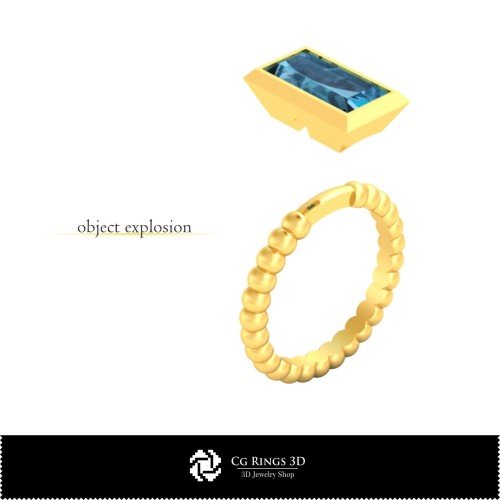 Anello a sfera 3D CAD Casa, Gioielli 3D CAD, Anelli 3D CAD, Anelli con diamante 3D