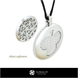 3D-CAD-Anhänger mit Spielkarten Home, Schmuck 3D-CAD, Anhänger 3D-CAD, 3D-Diamantanhänger, 3D-Kugelanhänger 2