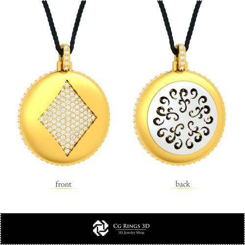 3D-CAD-Anhänger mit Spielkarten Home, Schmuck 3D-CAD, Anhänger 3D-CAD, 3D-Diamantanhänger, 3D-Kugelanhänger