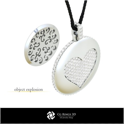 Pendentif 3D CAO avec cartes à jouer, Bijoux 3D CAO, Pendentifs 3D CAO, Pendentifs diamant 3D, Pendentifs sphériques 3D